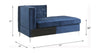 ACME Jaszira Blue Velvet Modular Chaise Model 57343
