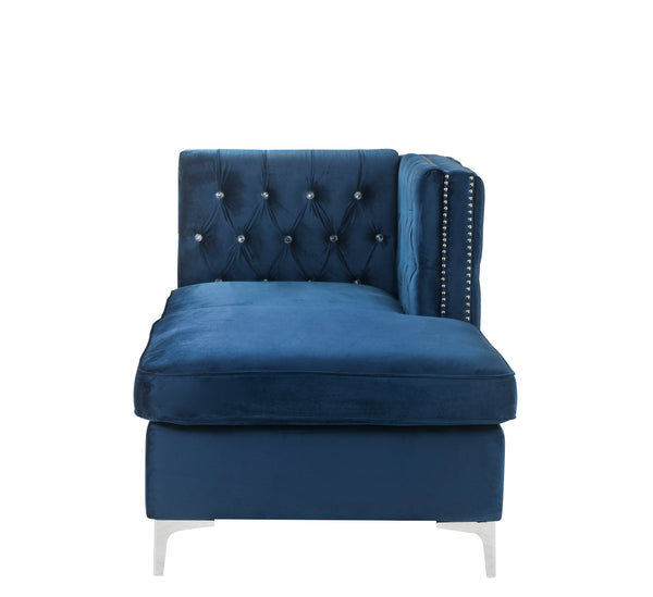 ACME Jaszira Blue Velvet Modular Chaise Model 57343