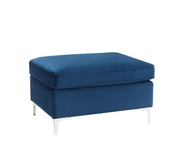 ACME Jaszira Blue Velvet Modular Ottoman Model 57345