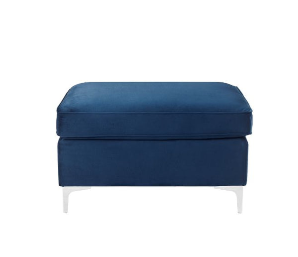 ACME Jaszira Blue Velvet Modular Ottoman Model 57345