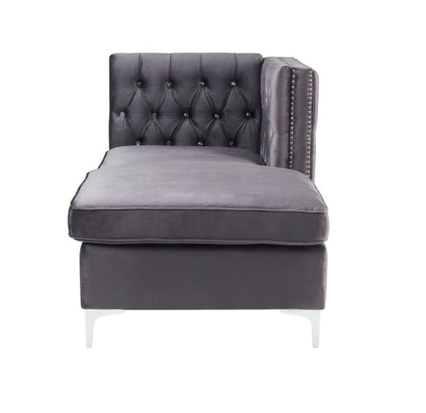ACME Jaszira Gray Velvet Modular Chaise Model 57373