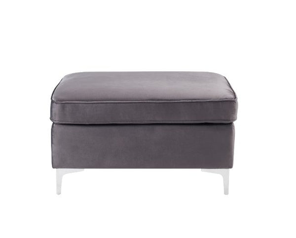 ACME Jaszira Gray Velvet Modular Ottoman Model 57375
