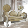 ACME Picardy Butterscotch Synthetic Leather & Antique Pearl Sofa with 5 Pillows Model 58210
