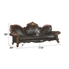 ACME Picardy Synthetic Leather & Honey Oak Oversized Sofa with 5 Pillows Model 58220