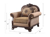 ACME Chateau De Ville Fabric & Espresso Chair with Pillow(Same LV01590) Model 58267