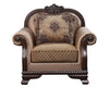 ACME Chateau De Ville Fabric & Espresso Chair with Pillow(Same LV01590) Model 58267
