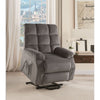 ACME Ipompea Gray Velvet Recliner with Power Lift & Massage Model 59263