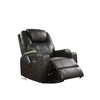 ACME Waterlily Black Synthetic Leather Motion Rocker Recliner with Swivel Model 59277