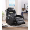 ACME Waterlily Black Synthetic Leather Motion Rocker Recliner with Swivel Model 59277
