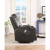 ACME Waterlily Black Synthetic Leather Motion Rocker Recliner with Swivel Model 59277