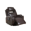 ACME Waterlily Brown Synthetic Leather Motion Rocker Recliner with Swivel Model 59278