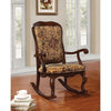 ACME Sharan Fabric & Cherry Rocking Chair Model 59390