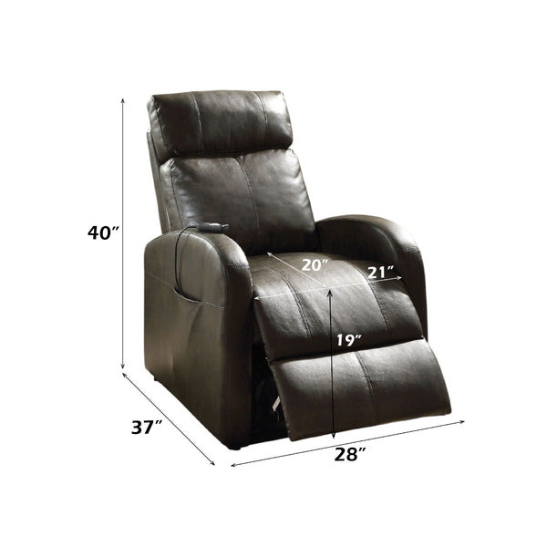 ACME Ricardo Brown Synthetic Leather Power Motion Recliner with Lift Model 59405