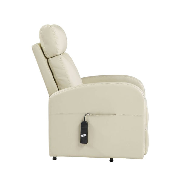 ACME Ricardo Beige Synthetic Leather Power Motion Recliner with Lift Model 59499