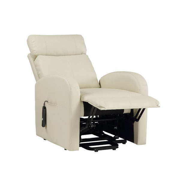 ACME Ricardo Beige Synthetic Leather Power Motion Recliner with Lift Model 59499