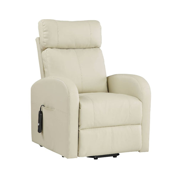 ACME Ricardo Beige Synthetic Leather Power Motion Recliner with Lift Model 59499