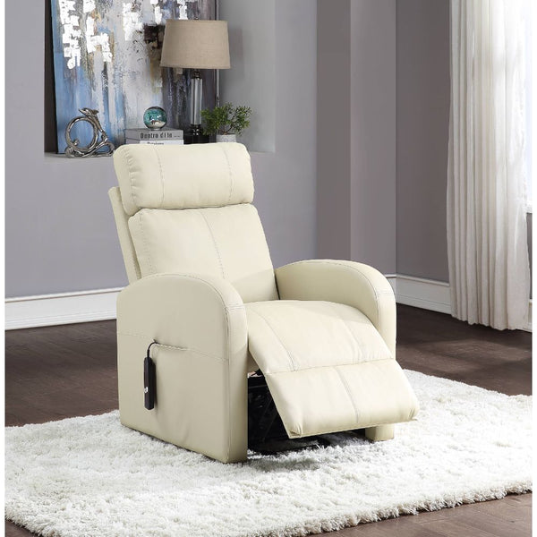 ACME Ricardo Beige Synthetic Leather Power Motion Recliner with Lift Model 59499