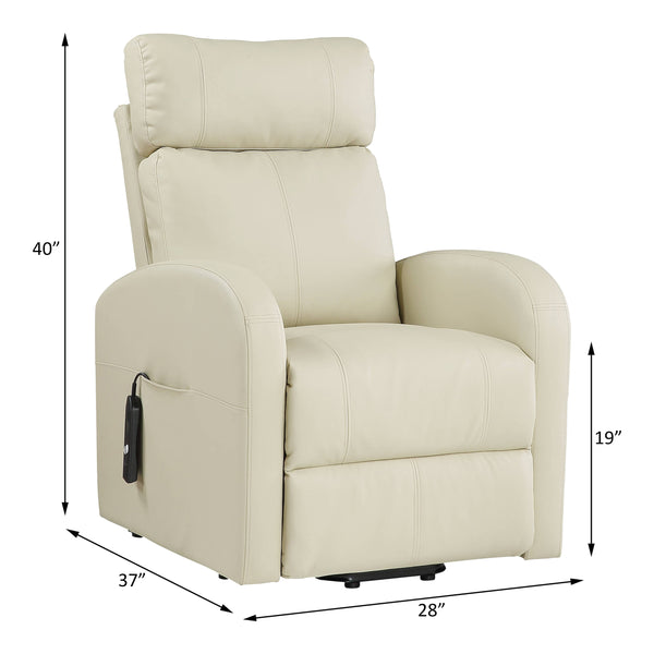 ACME Ricardo Beige Synthetic Leather Power Motion Recliner with Lift Model 59499