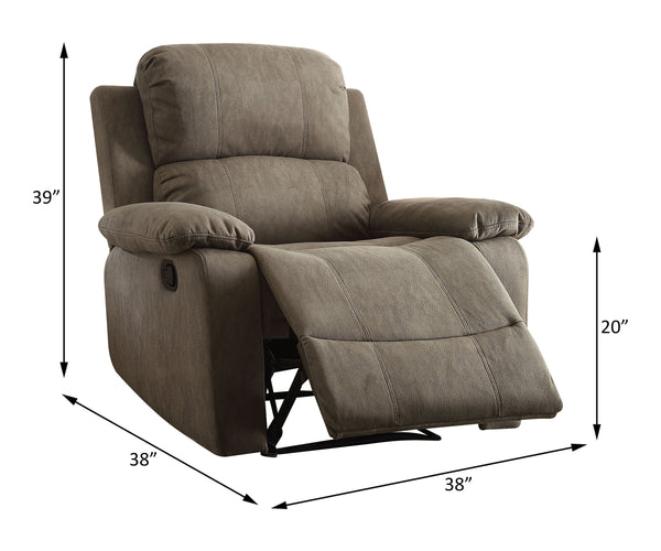 ACME Bina Gray Polished Microfiber Motion Recliner Model 59528