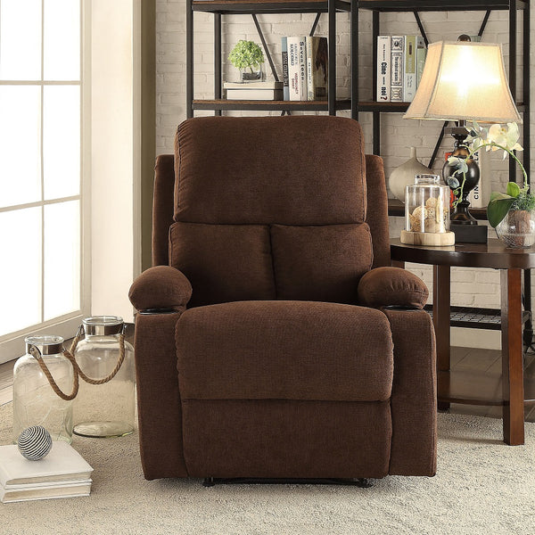 ACME Rosia Chocolate Velvet Motion Recliner Model 59547