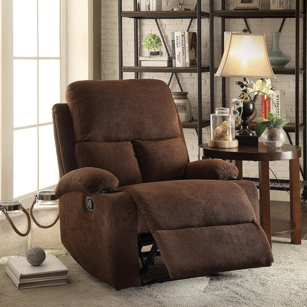 ACME Rosia Chocolate Velvet Motion Recliner Model 59547