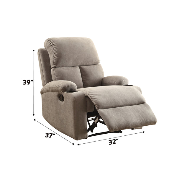 ACME Rosia Gray Velvet Motion Recliner Model 59549