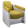 ACME Brancaster Yellow Top Grain Leather & Aluminum Accent Chair Model 59624