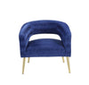 ACME Aistil Blue Velvet & Gold Accent Chair Model 59675