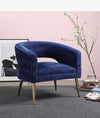 ACME Aistil Blue Velvet & Gold Accent Chair Model 59675