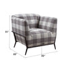 ACME Niamey II Pattern Fabric & Metal Accent Chair Model 59725