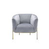 ACME Carlson Gray Velvet & Gold Accent Chair Model 59790