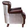 ACME Brancaster Vintage Brown & Aluminum Accent Chair Model 59830