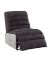 ACME Okzuil Two Tone Gray Top Grain Leather & Aluminum Power Motion Recliner Model 59941