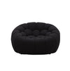 Divani Casa Yolonda Modern Curved Black Fabric Chair Model VGEV-2126C-CHR-BLK