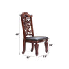 ACME Vendome Synthetic Leather & Cherry Side Chair (Set-2) Model 60003