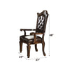 ACME Vendome Synthetic Leather & Cherry Arm Chair (Set-2) Model 60004