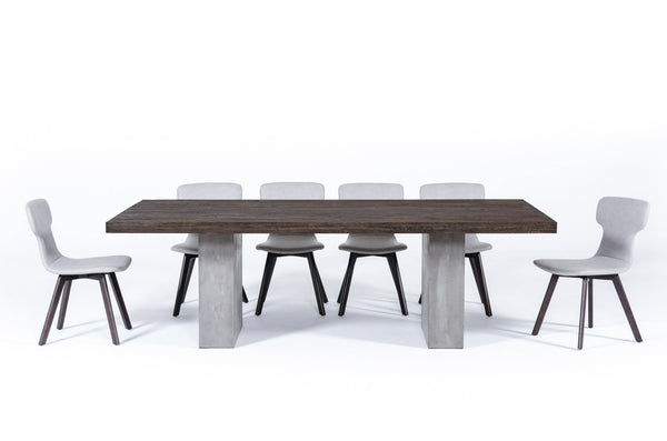 Modrest Renzo Modern Oak & Concrete 94" Dining Table Model VGGRRENZO-94