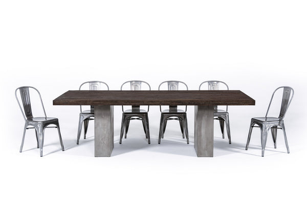 Modrest Renzo Modern Oak & Concrete 94" Dining Table Model VGGRRENZO-94