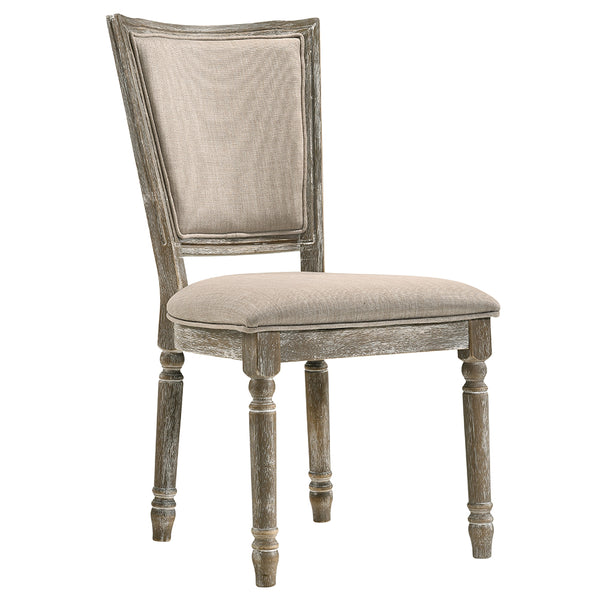 ACME Gabrian Fabric & Reclaimed Gray Side Chair (Set-2) Model 60172