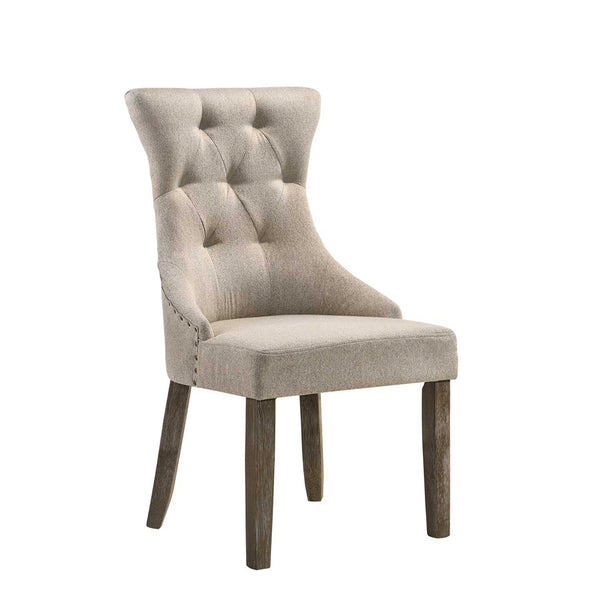 ACME Gabrian Fabric & Reclaimed Gray Side Chair (Set-2) Model 60173