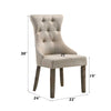 ACME Gabrian Fabric & Reclaimed Gray Side Chair (Set-2) Model 60173