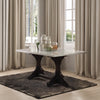 ACME Gerardo White Natural Marble Top & Weathered Espresso Dining Table Model 60180