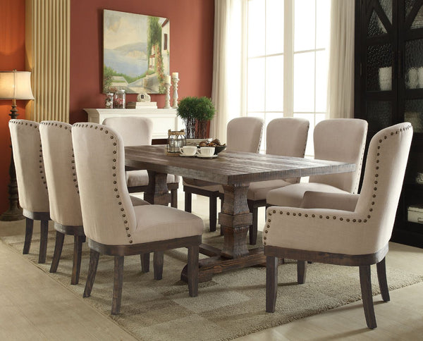 ACME Landon Salvage Brown Dining Table with Leaf Model 60737