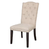 ACME Gerardo Beige Linen & Weathered Espresso Side Chair (Set-2) Model 60822