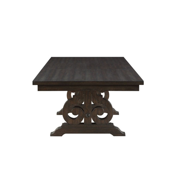 ACME Maisha Rustic Walnut Dining Table Model 61030