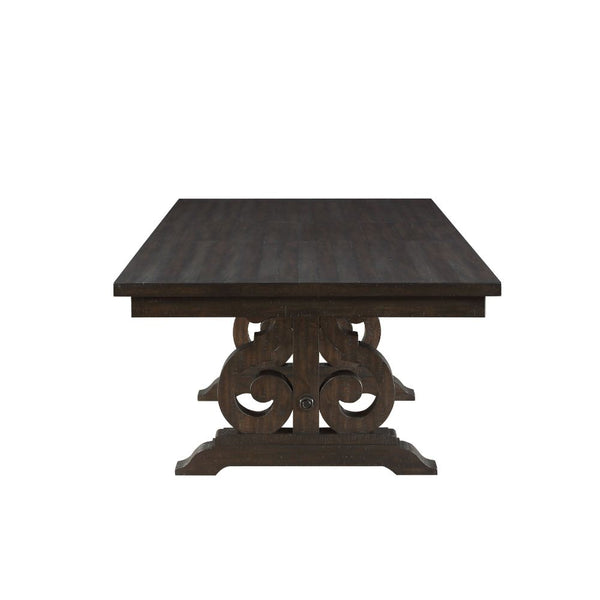ACME Maisha Rustic Walnut Dining Table Model 61030