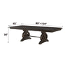 ACME Maisha Rustic Walnut Dining Table Model 61030