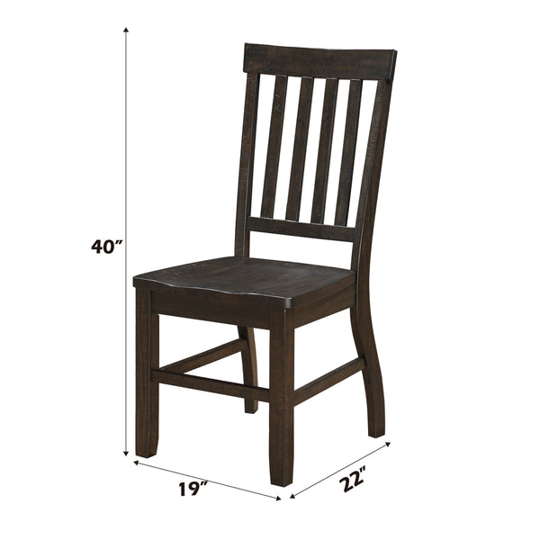 ACME Maisha Rustic Walnut Side Chair (Set-2) Model 61032
