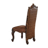ACME Versailles Two Tone Light Brown Synthetic Leather/Fabric & Cherry Oak Side Chair (Set-2) Model 61102