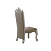 ACME Versailles Synthetic Leather/Fabric & Bone White Side Chair (Set-2) Model 61132